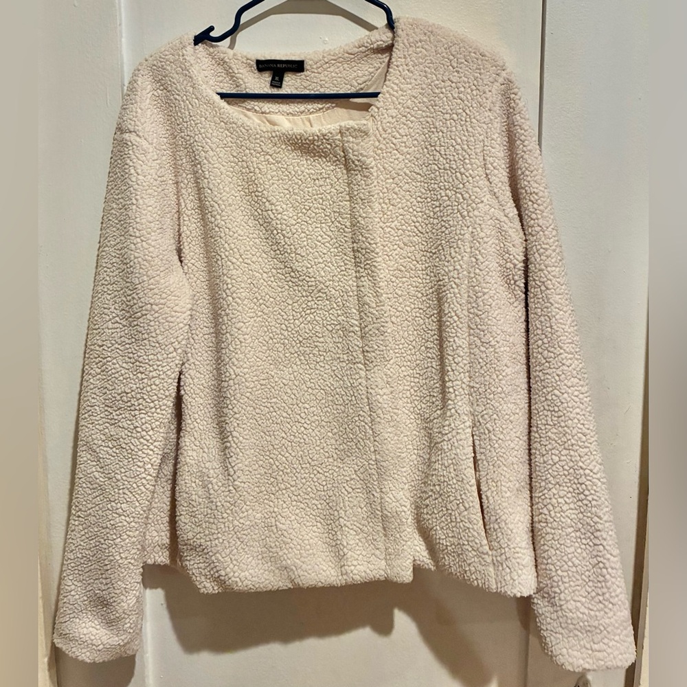 Banana Republic Cream Teddy Jacket